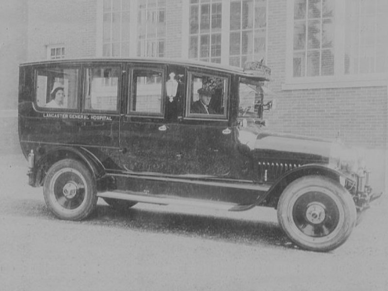 Lancaster General Hospital ambulance in 1923.